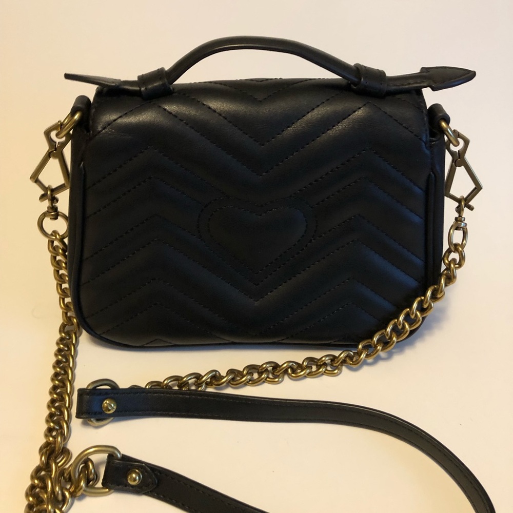 GUCCI Black Authentic Leather  Bag With Original Detachable Strap Like New - Picture 2 of 16